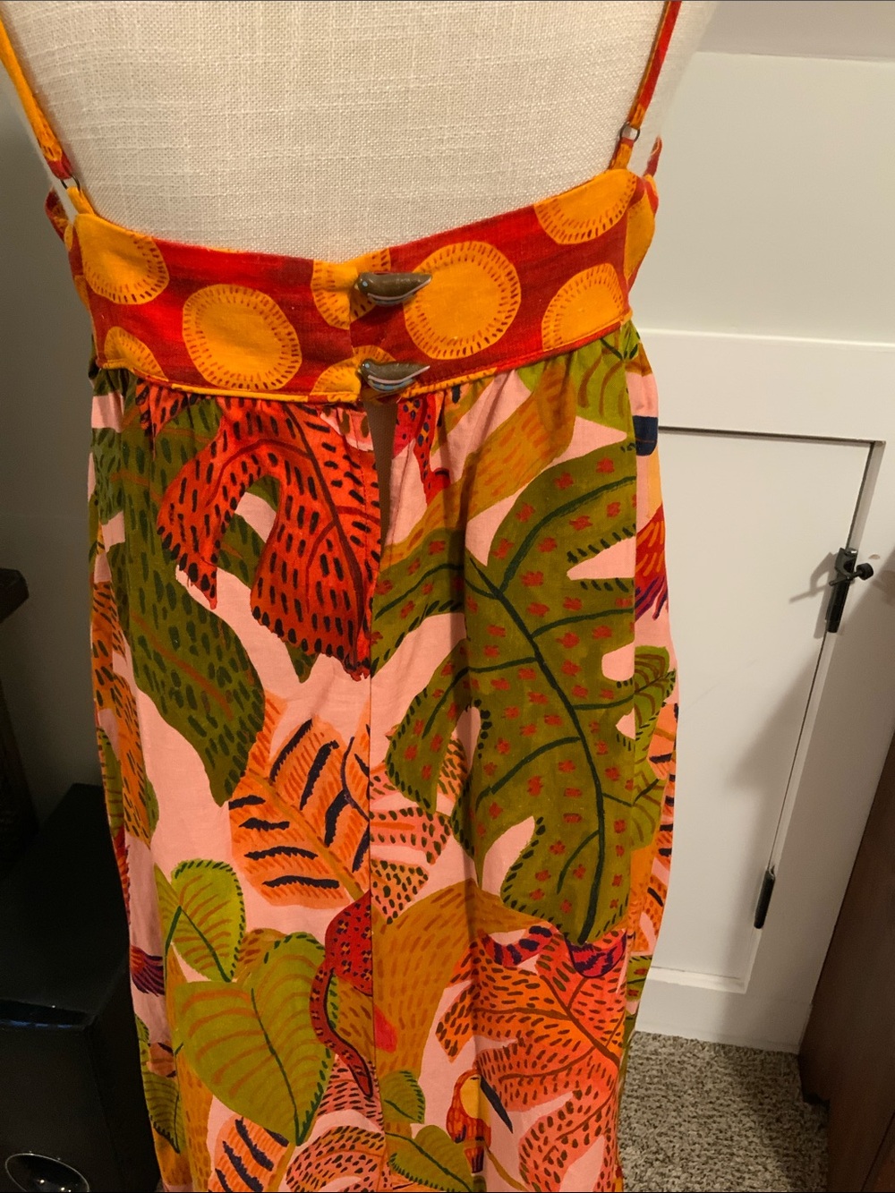 FARM RIO summer dream belted maxi dress-altered M/L - Picture 6 of 10